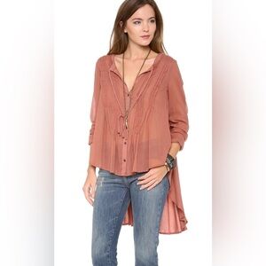 Free People Sisters of the Moon High Low Tunic Shirt; Blouse Size XS